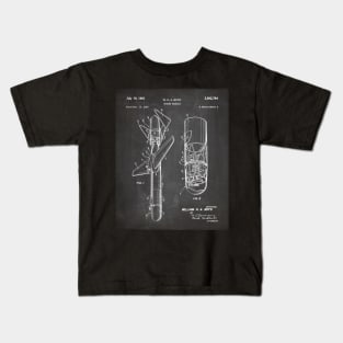 Cold War Military Missile Patent - Army Veteran Military Enthusiast Art - Black Chalkboard Kids T-Shirt